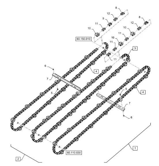 47483258 - Набор цепей (3ц., 101зв.) трансп. накл. камеры с сист. копир. TC