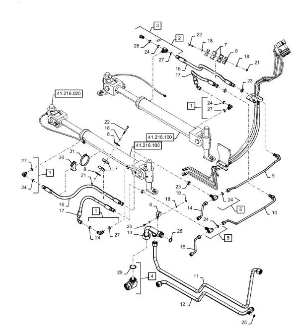 48159419 - Шланг гидравлический рул. упр. T9./St.